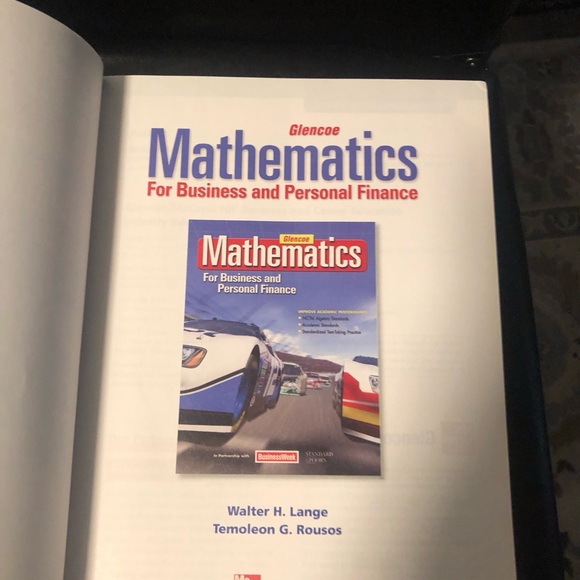 McGraw Hill Mathematics for Business and Personal Finance Student Edition - Picture 3 of 13